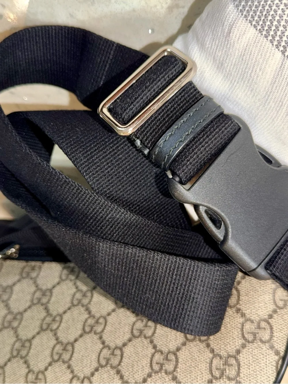 Gucci GG Supreme Eden Belt Bag Medium Beige/Ebony